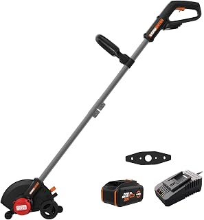 WORX Nitro WG898 20V Cordless 7" Brushless Lawn Edger, 3 Depth Settings, Dual Wheels, Precision Guide, Battery & Charger Included
