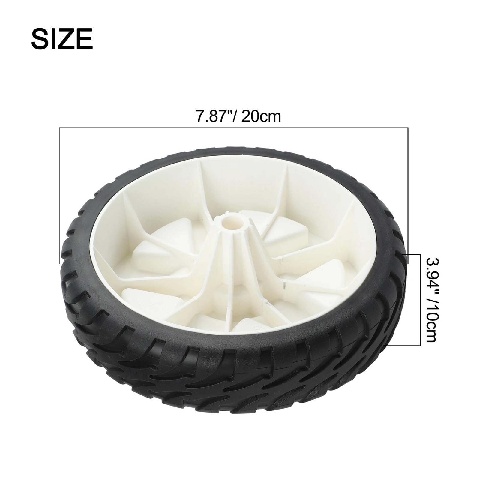 Conjunto de rueda delantera 8 pulgadas, compatible con Toro, 20332 20374 | Pieza de repuesto de plastico para cortacesped de 22 pulgadas, 20333 20334 20372 20955 21762(2pcs)