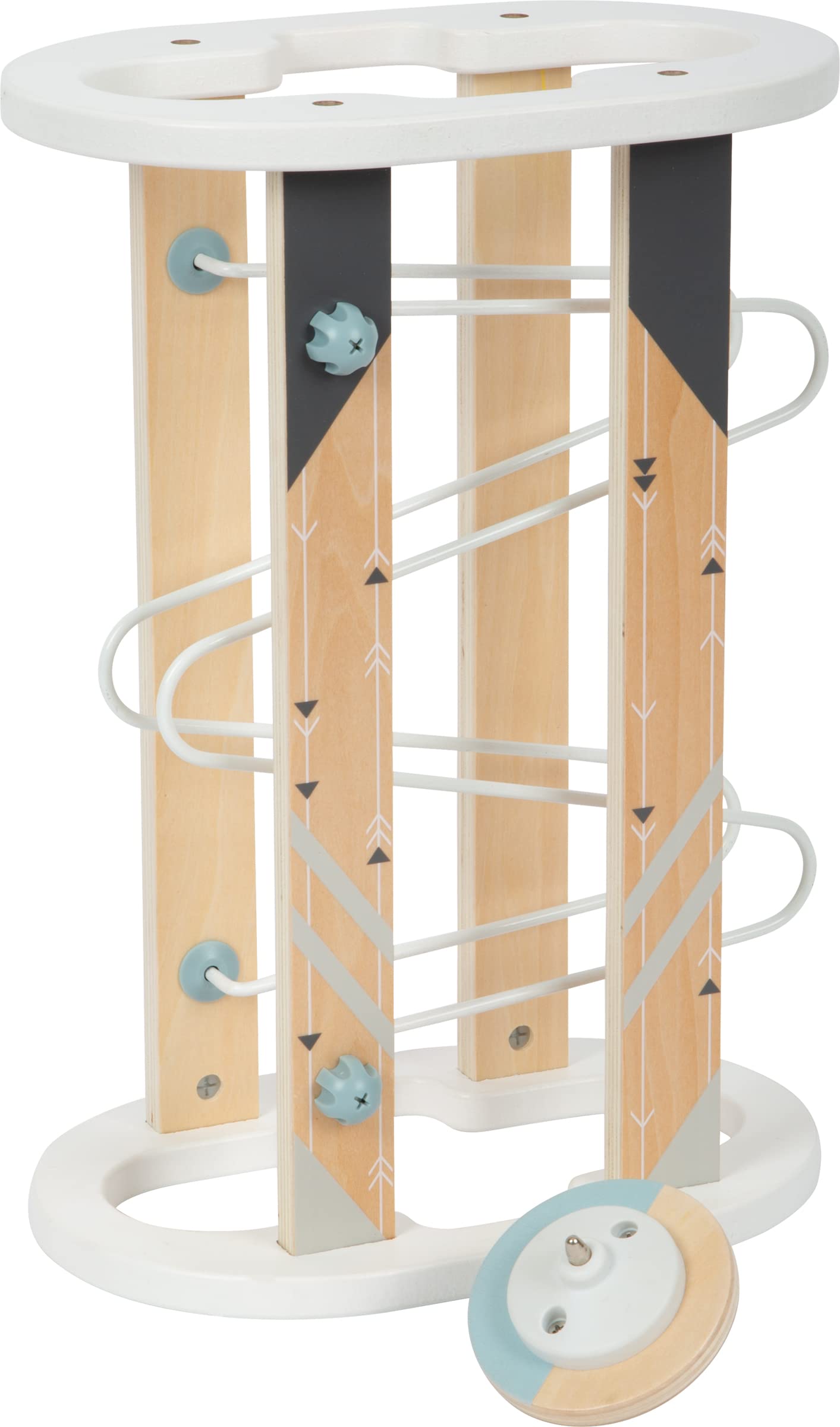 small foot Magnet Marble Run, modern design with lots of visible wood material, w/large rotating piece, Prod. No. 12233 - Image 4