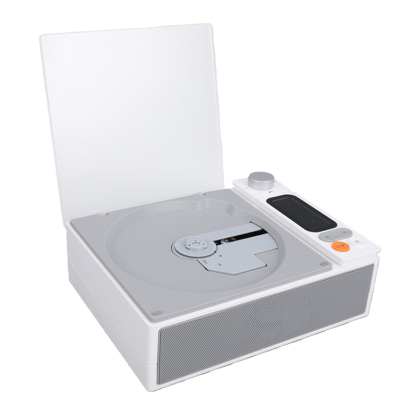Lettore CD Portatile con Bluetooth per la Casa, Display LCD Lettore Musicale HiFi con Radio FM, Telecomando, Presa per Cuffie USB AUX, Ricaricabile, per Ascolto Desktop K Pop (WHITE)