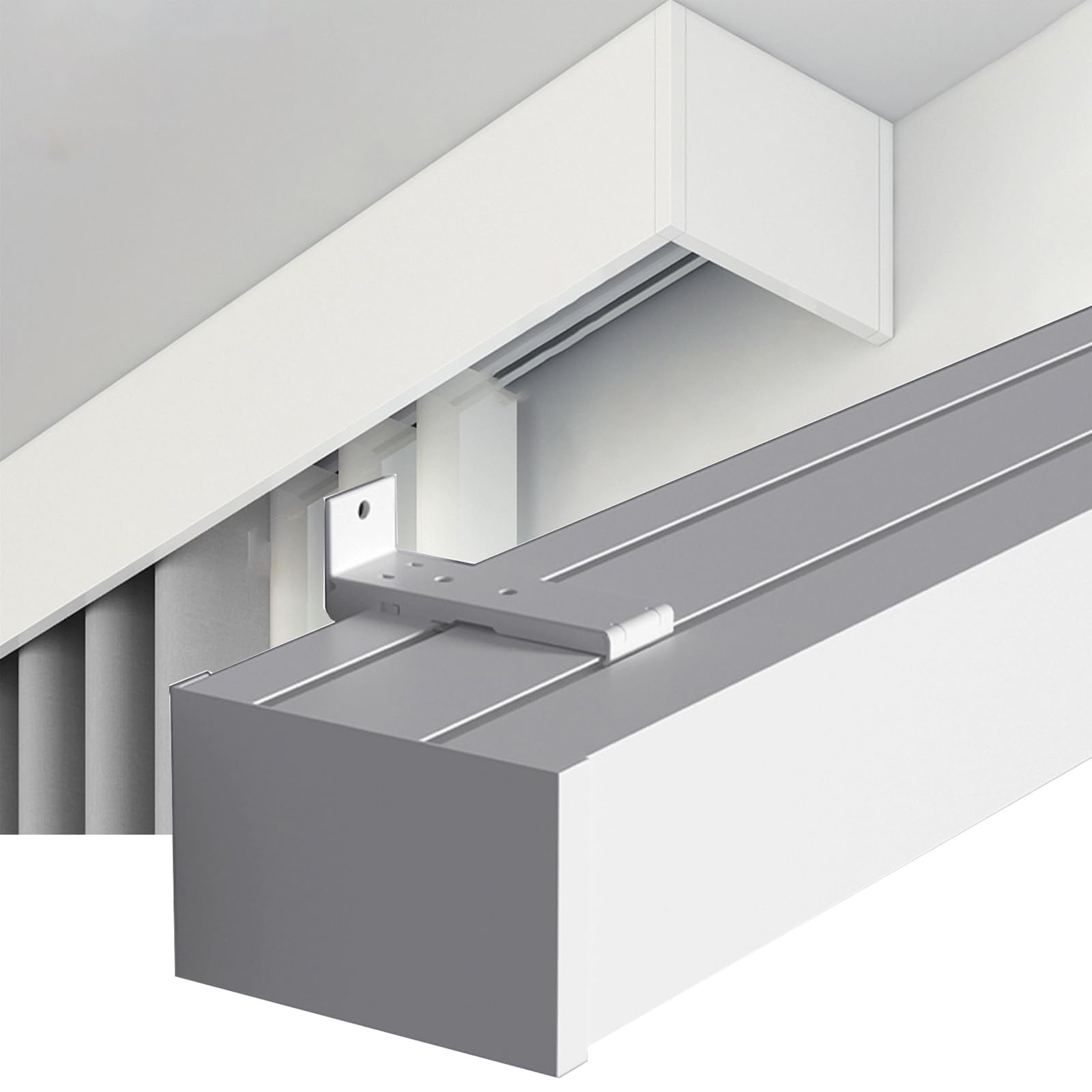 Caja para cortina de techo doble riel y cenefa de cornisa 13.1