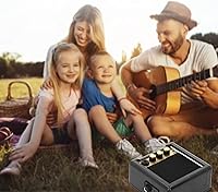 Vista 3 de Amplificador de guitarra, amplificador de bajo portátil de 3 W con funciones de control de volumen y tono, amplificador de guitarra para práctica