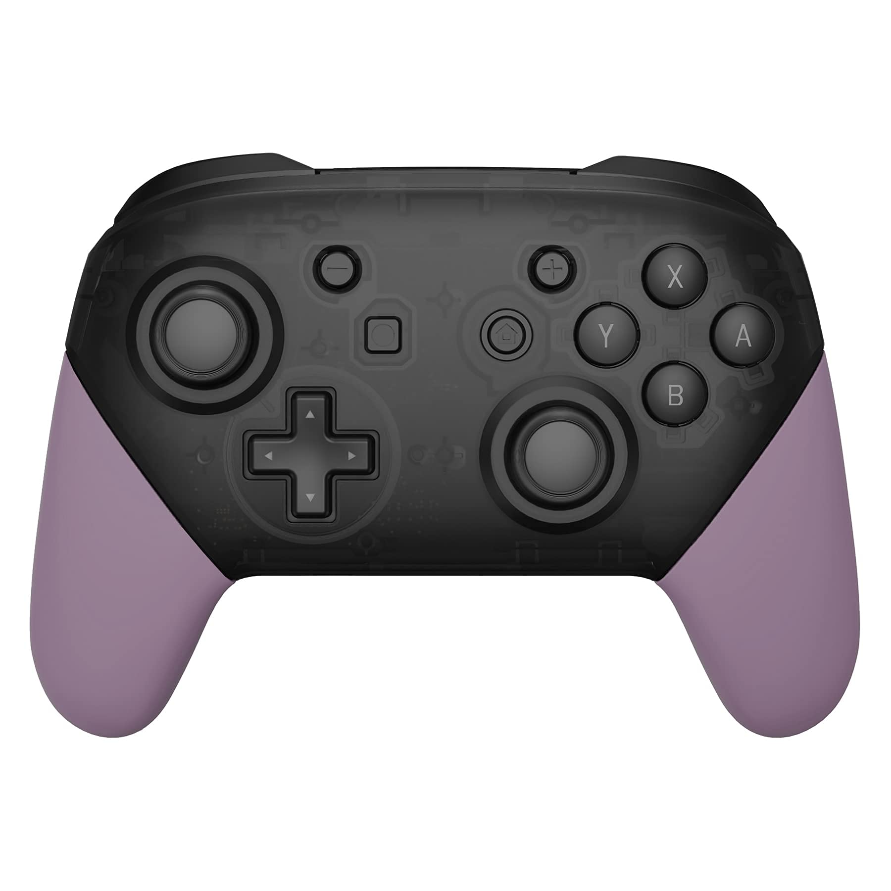 eXtremeRate Carcasa de Grip para Nintendo Switch Pro - Repuestos DIY Mango de Agarre Tacto Suave, Placa de Empuñadura para Nintendo Switch Pro Mando - No Incluye Control (Violeta Grisáceo) — view 3
