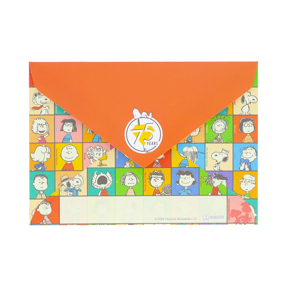 SNOOPY - スヌーピー75周年レタセ スヌーピー 75 YEARS OF PEANUTS 封筒セット 16柄 シール付 手紙