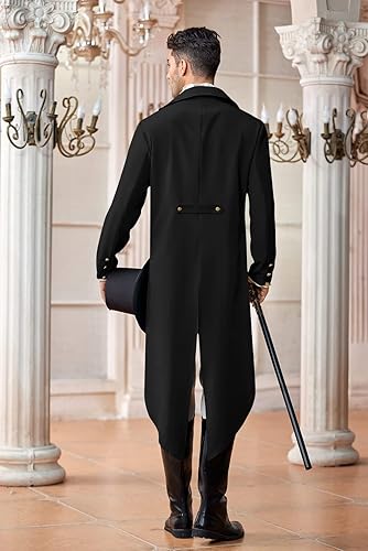 Miniatura 4 de Chaqueta estilo victoriano steampunk para hombre, diseño gótico, disfraz de frac, esmoquin vintage, vikingo, pirata renacentista, abrigos de