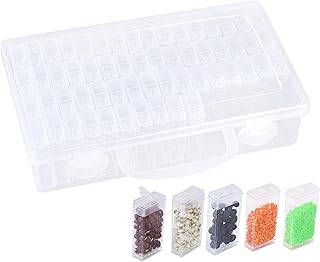 Seed Organizer Storage Box 64 Grids Diamond Painting Storage Containers Bead Storage Garden Seed Organizer Art Storage Organizer for Diamond Tools