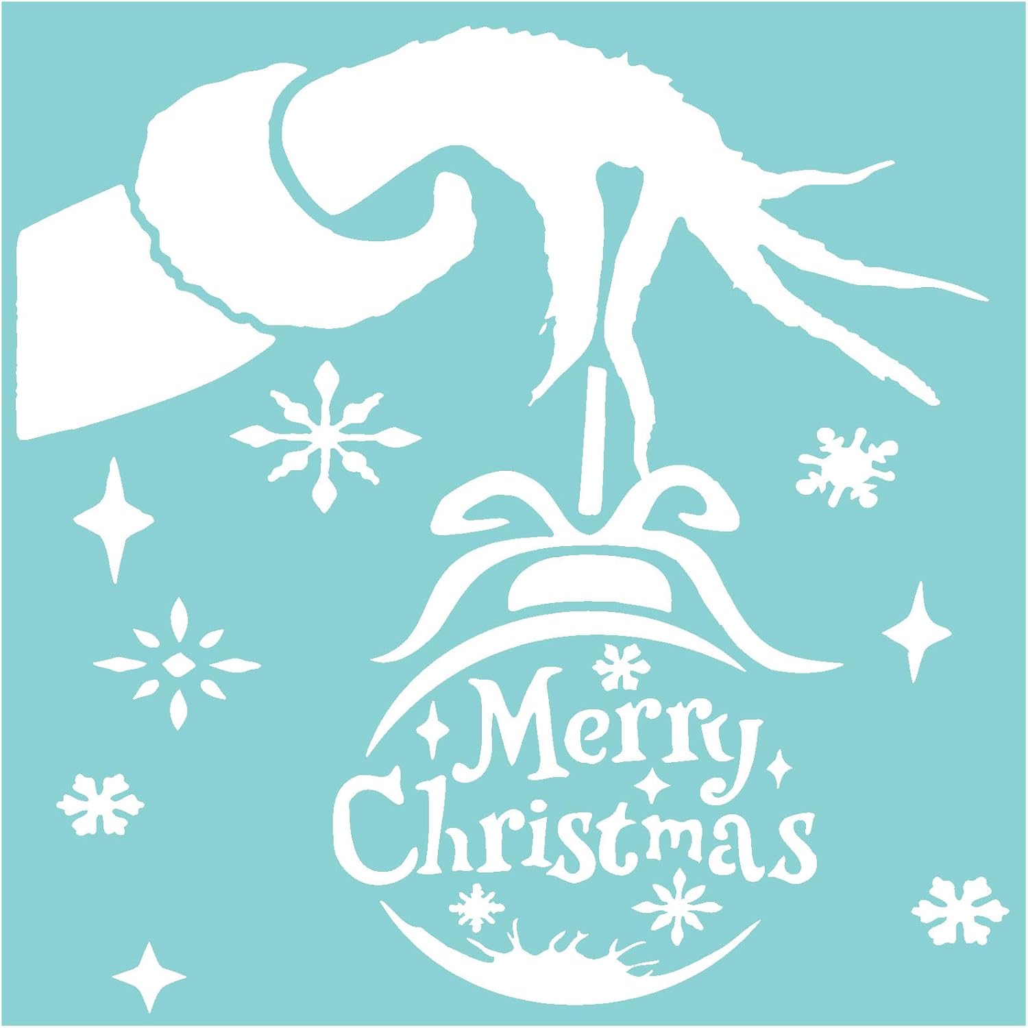 Christmas Silkscreen Stencil DIY Reusable Adhesive Merry Christmas