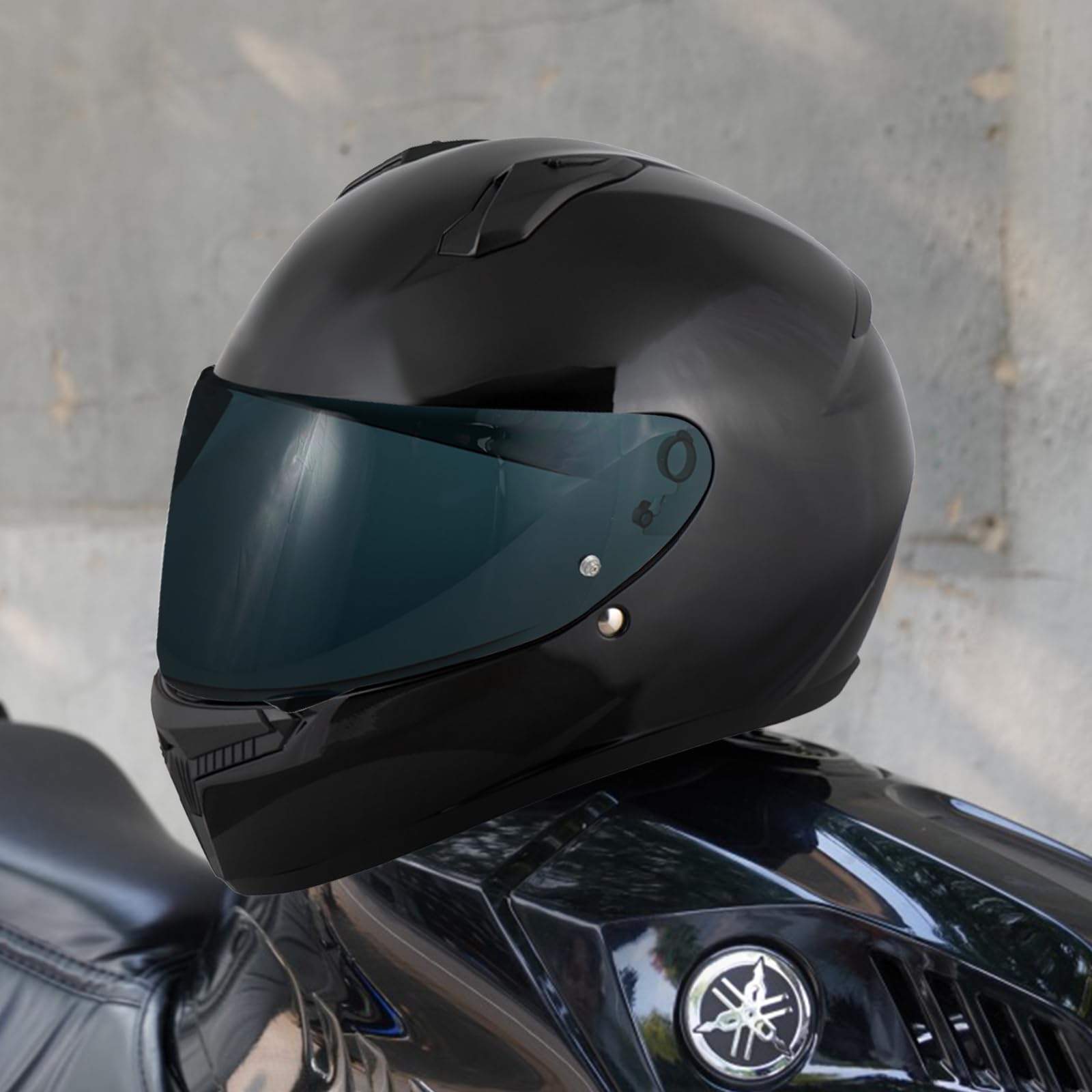Visera Casco Moto Reemplazo para C10,Viseras para Cascos de Moto,Visiera per Casco Integrale da Moto,Visera de Lente para Casco Protección contra Viento (Negro)