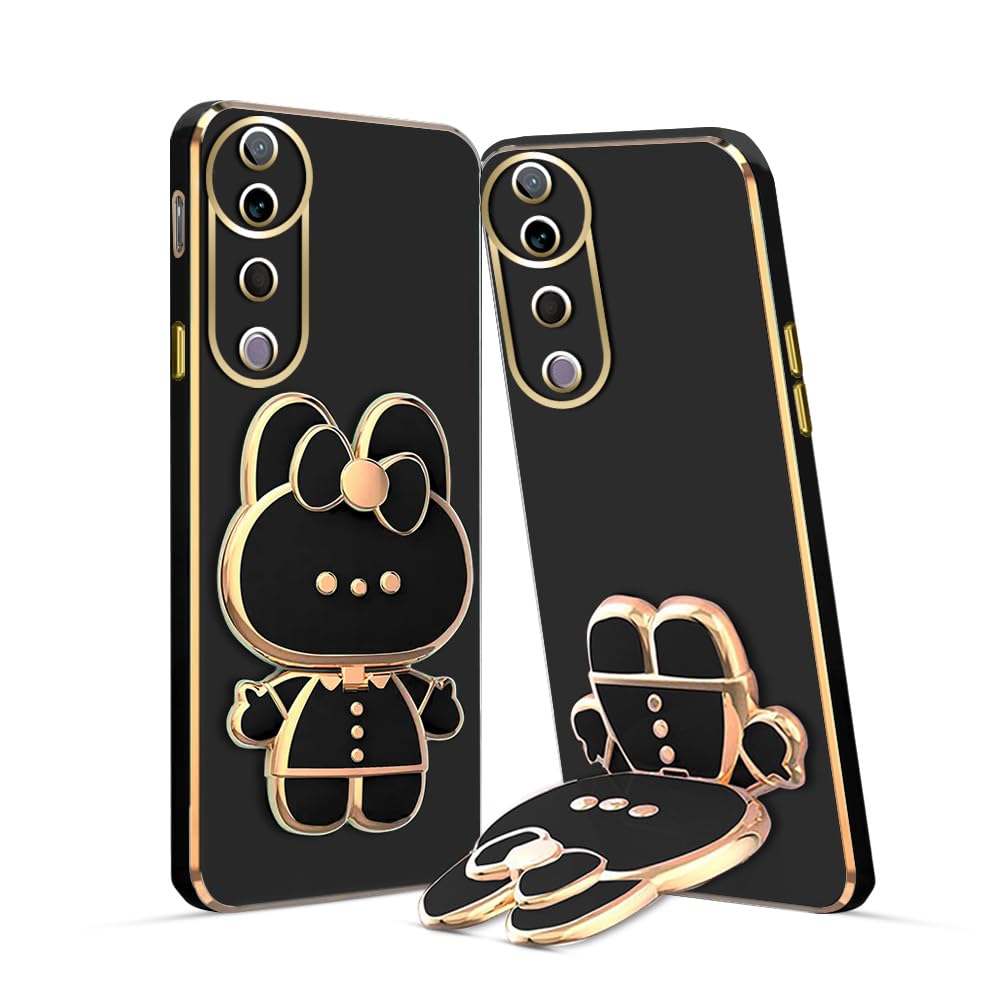 KARWAN®️ 3D Cat Back Case and Cover with Stand Compatible for Vivo V40 Pro Stand Mirror | Camera Protection | Electroplated | Folding Stand -Black (B0DC6W6RKC) Amazon Price History, Amazon Price Tracker
