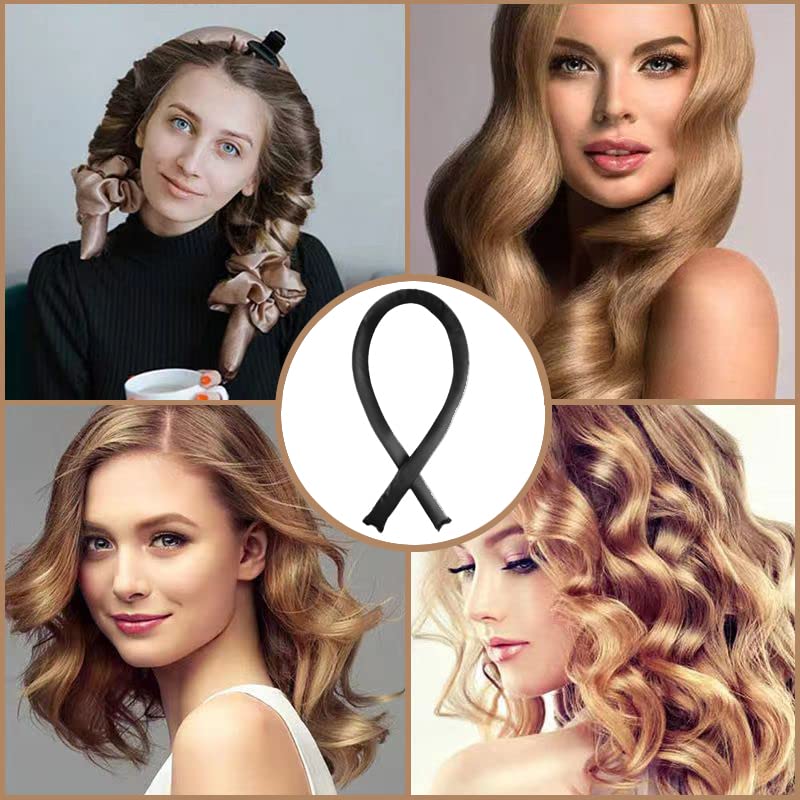 Miniatura 3 de Rizador de pelo sin calor, diadema sin calor, juego de 8 para dormir en rizos con pinzas para el cabello, rizadores de pelo para mujeres,