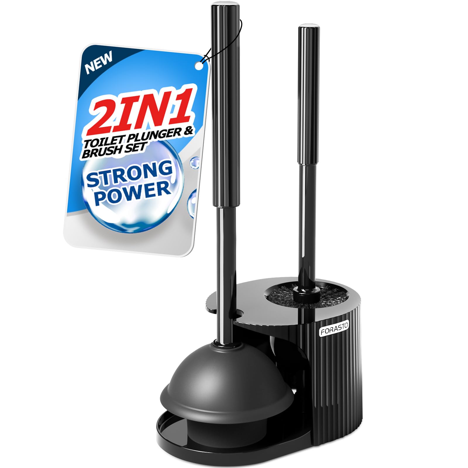 FORASTO Set,Extended Plunger,Toilet Combo,Cleaning Brush,Bathroom