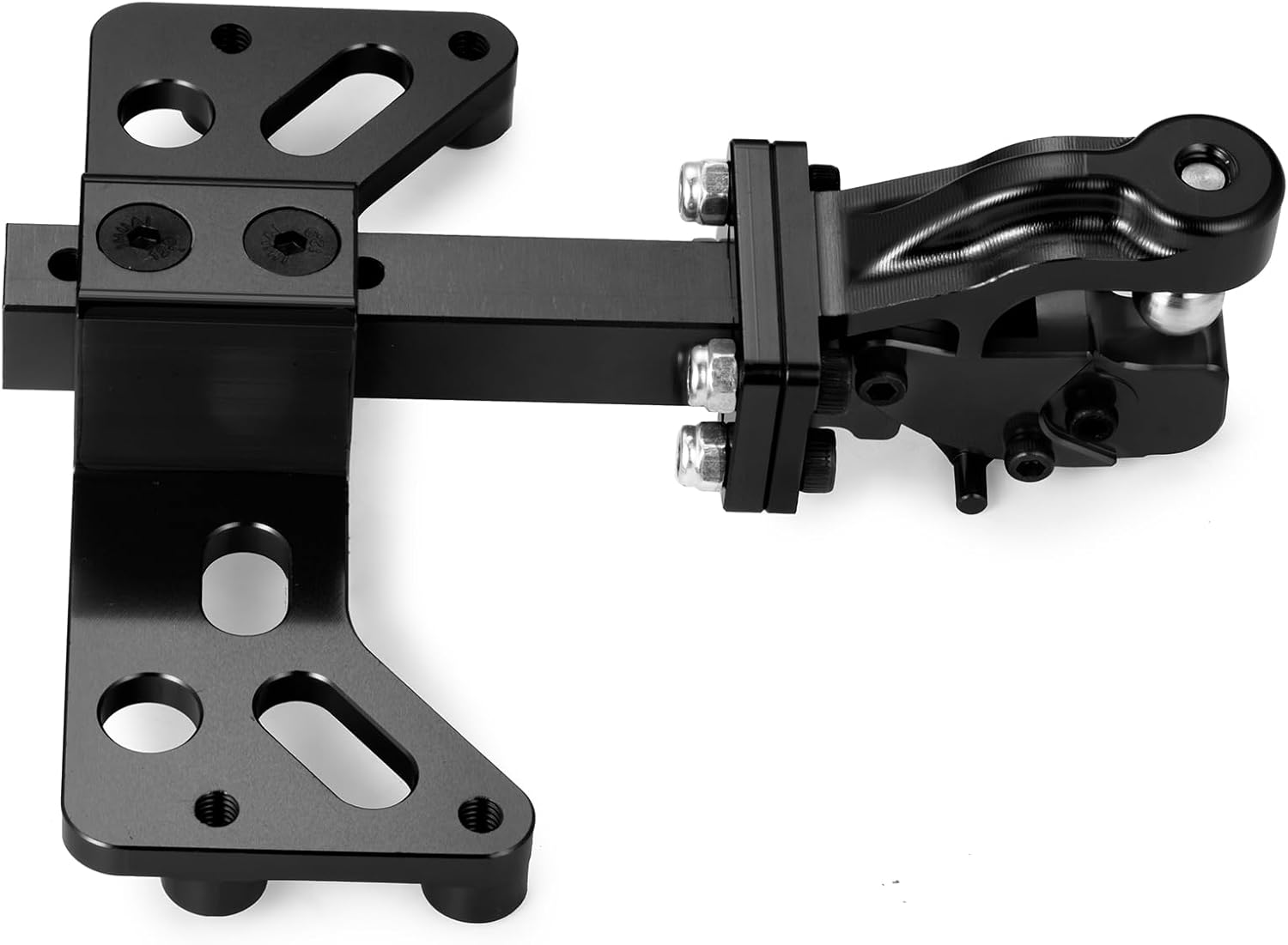 RCLIONS Aluminium Adjustable Trailer Hitch Receiver for Axial SCX6 JLU 1/6 Scale RC Crawler Car Upgrade Parts (Black)