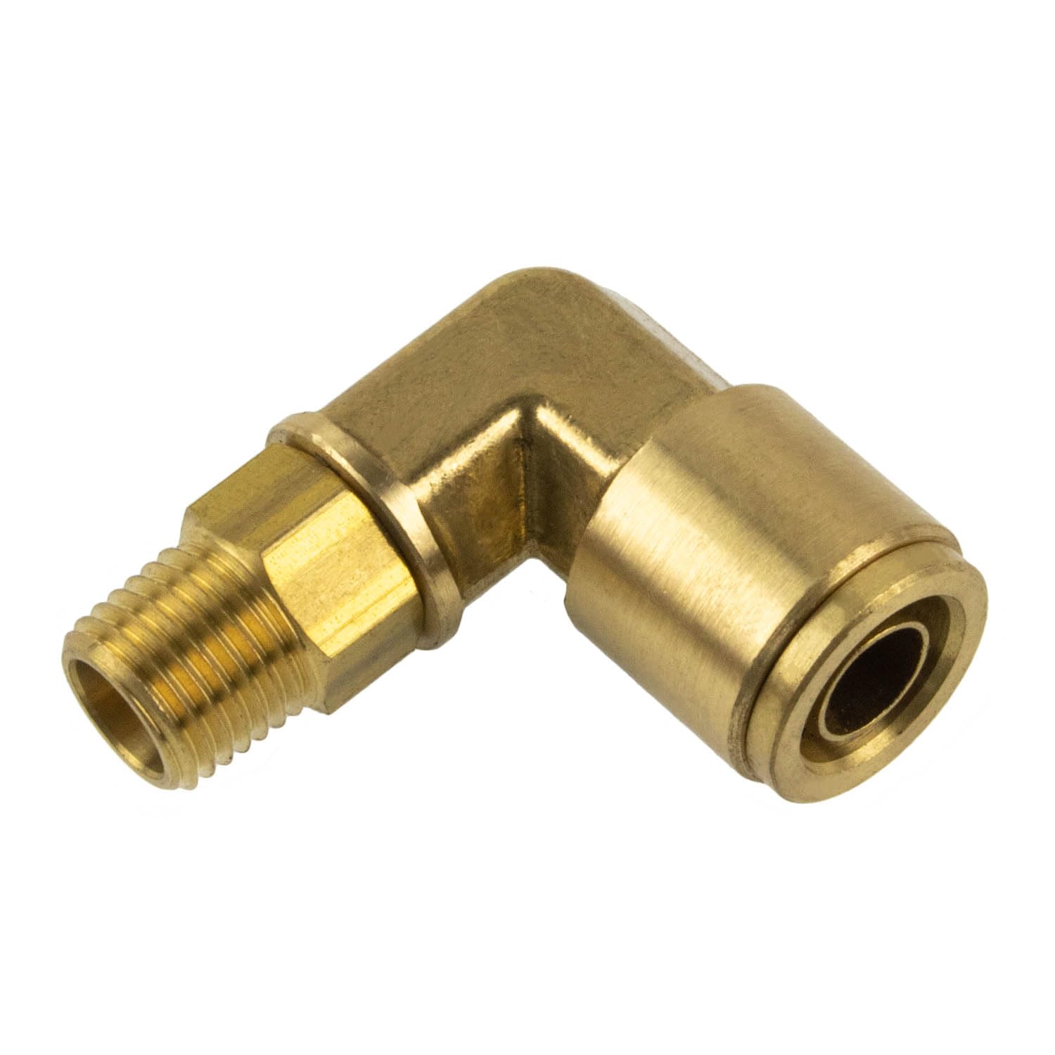 10 Pack - 1/4" OD 10-32 UNF Male Elbow Push-to-Connect Air Fittings For Pneumatic Tools
