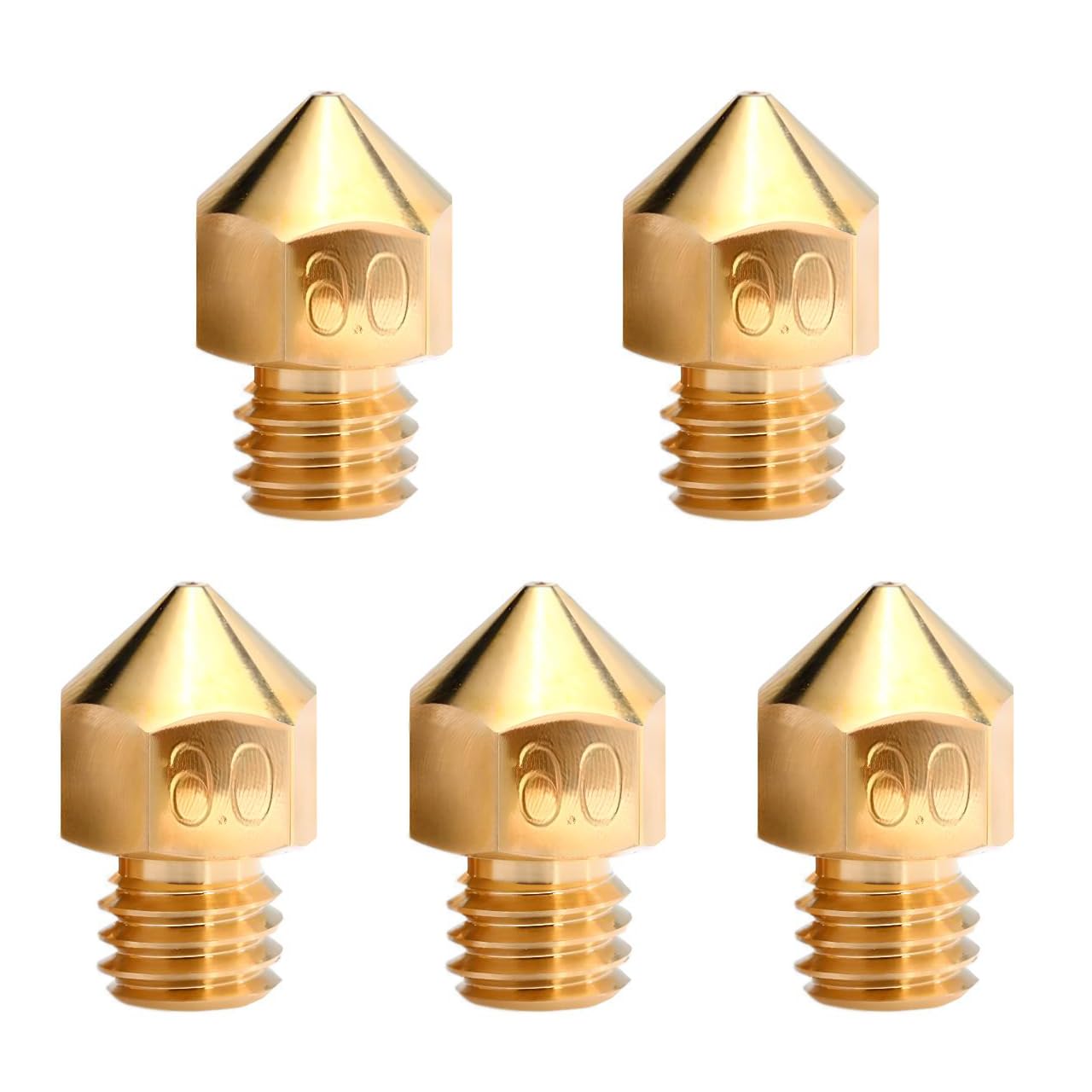 Newwish MK8 Nozzle 0.6mm,Ender 3 V2 Brass Nozzle 0.6mm for 3D Printer Hotend Ender 3/Pro/V2/Max/Ender 5/Pro/Plus/CR-10/10S/S4/CR-6SE/Ender 3 S1/Ender