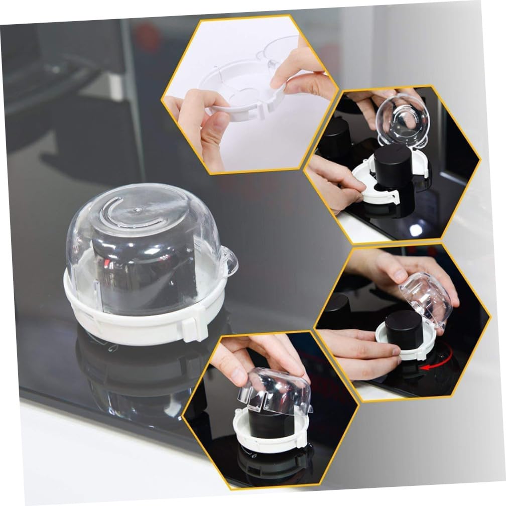 GARVALON 8pcs Boy Girl Safety Stove Knob Covers Gas Knob Protectors for Kitchen Childproof Oven Lock for Toddlers Multi-Scene Use Easy Installation