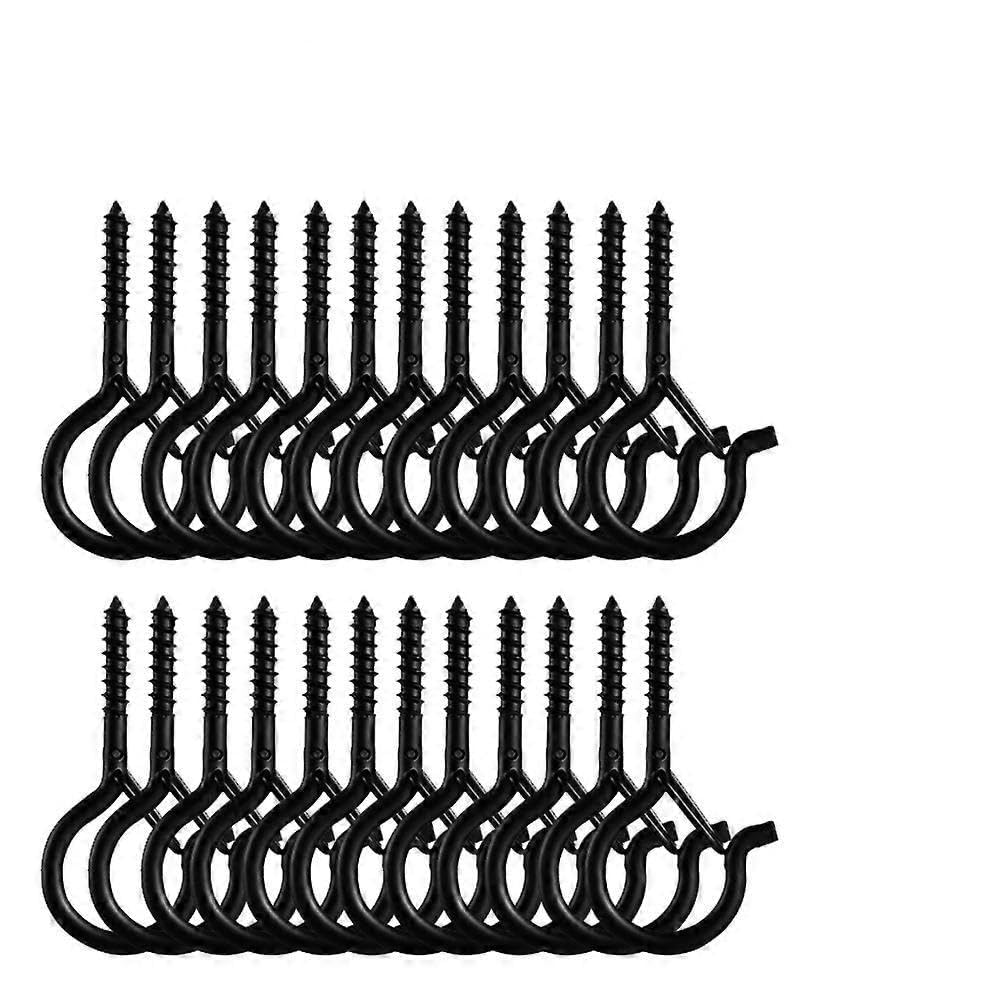 JOYHAPPST 24 PCS Screw in Hooks Outdoor String Lights Safety Screw Hook