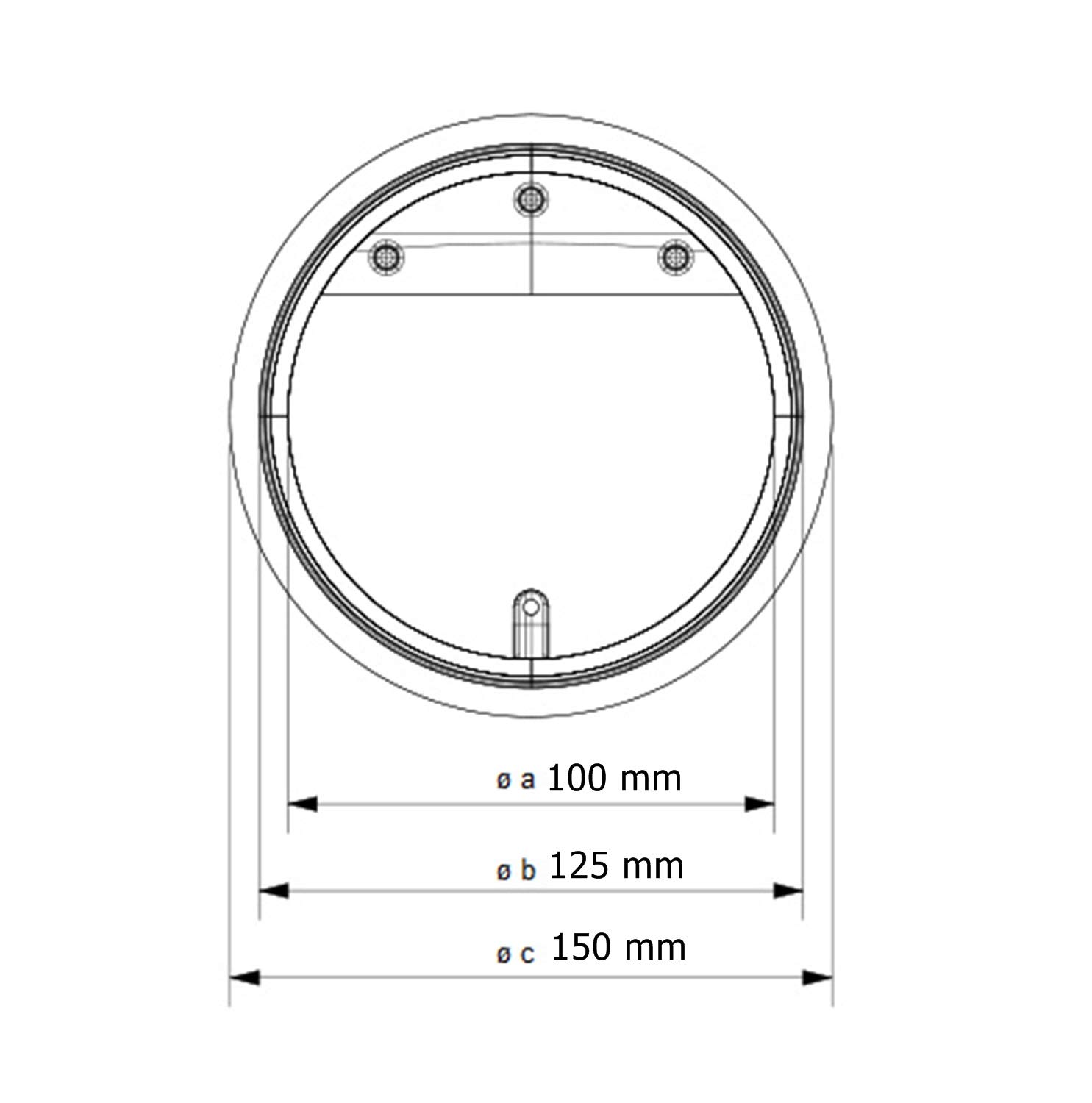 Válvula de retención para tubos de escape herméticos con membrana de silicona y cierre magnético - 3 tamaños a elegir (DN-150 mm)