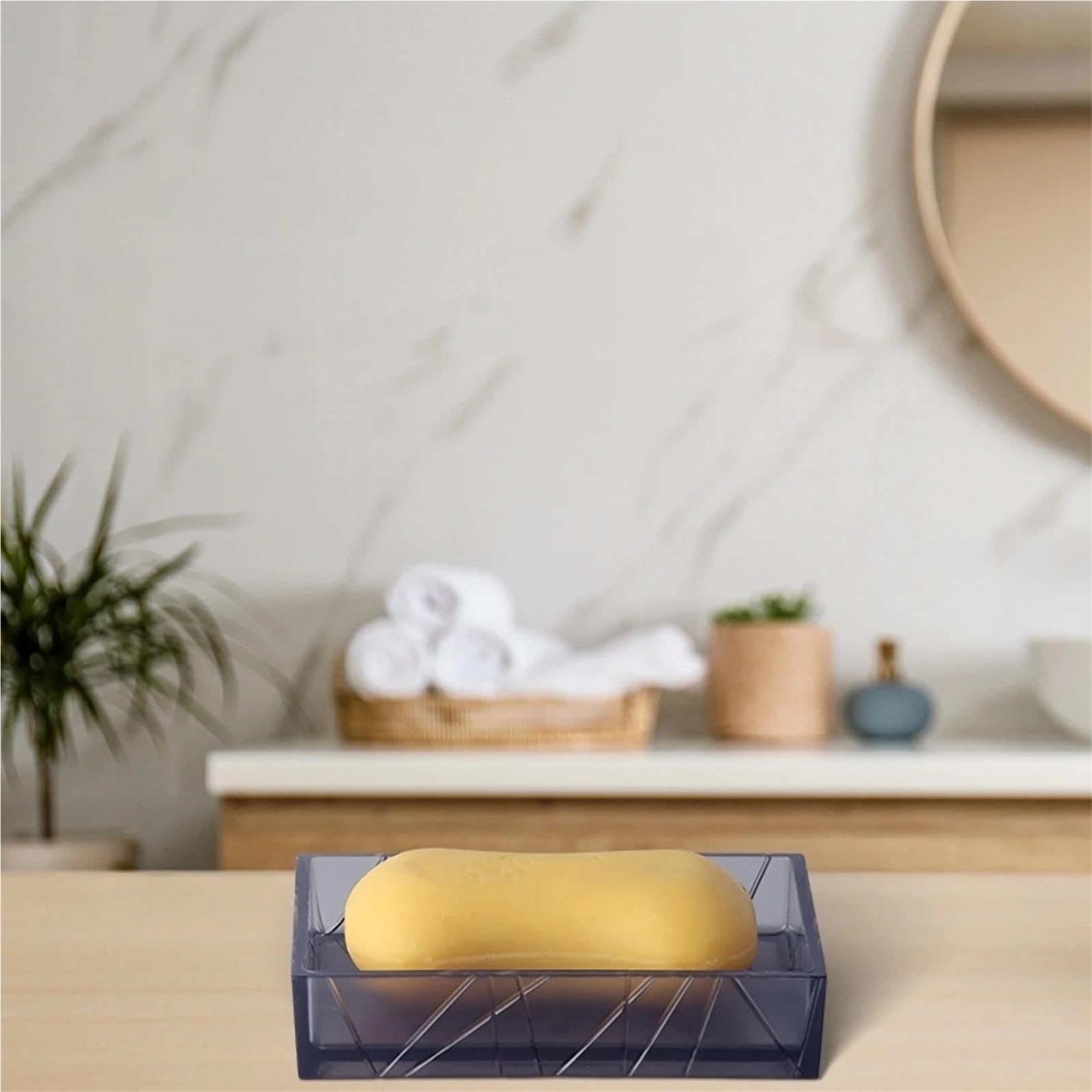 Accesorios BañO Dispensador Moderno de loción y jabón, Set Accesorios baño, Plato Resina, Soporte for Cepillo Dientes, Vaso, Bomba, Botella Taza(Grey)