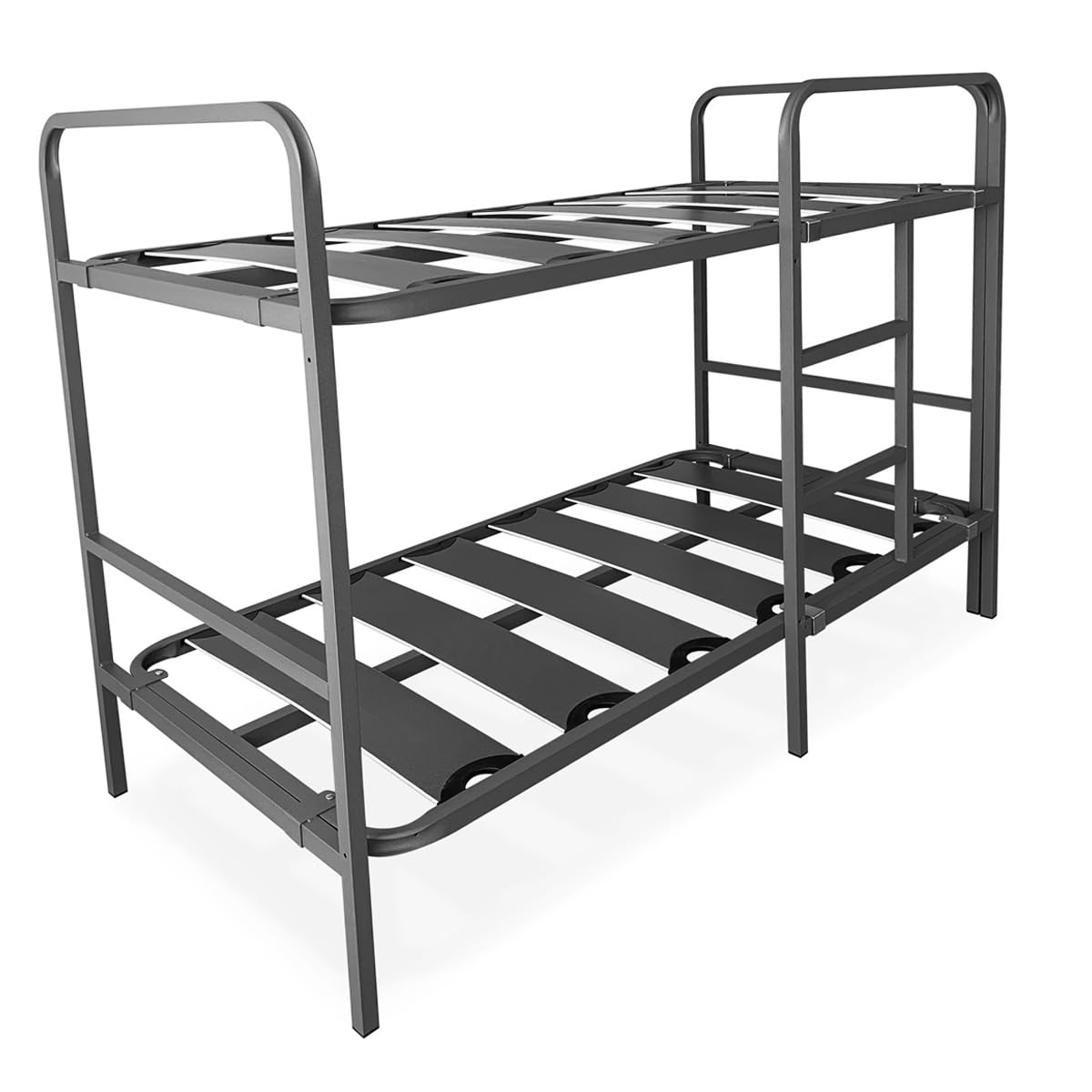 Homey - Litera Reforzada Completa con Barandilla y Escalera Metálica, Estructura de 40 x 30 mm con Láminas Anchas Anti - Ruido, 90x190