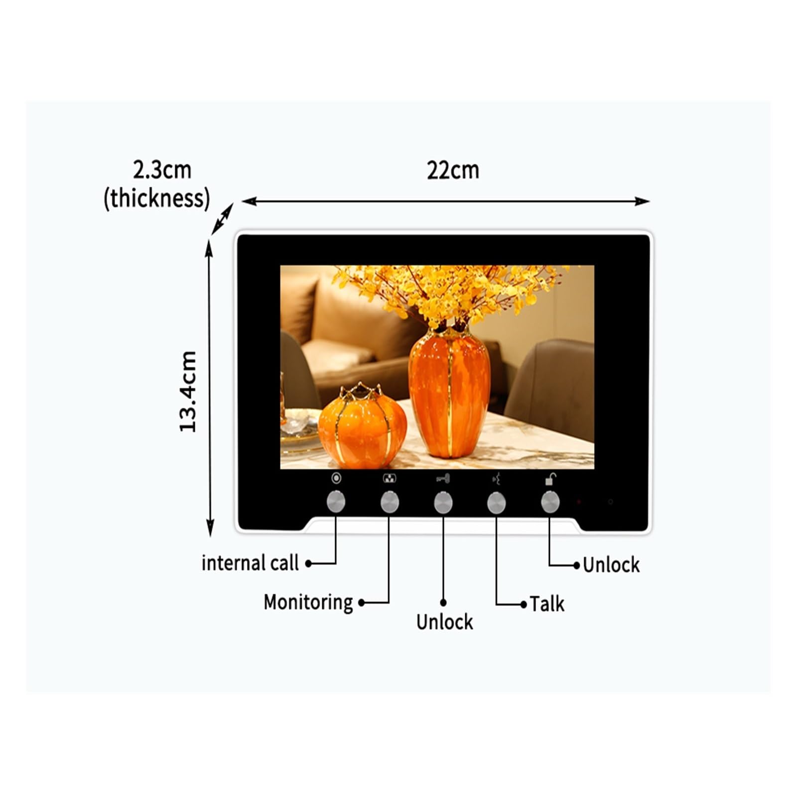 Ekran Dotykowy Wifi Bezprzewodowy Wideodomofon System Dzwonka Do Drzwi 1080P Nagrywanie Wykrywania Ruchu Różnorodne środowiska Domowe(Set 2 Add 32G TF Card)