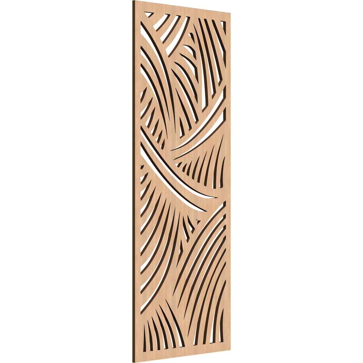 13 3/8"W x 34 3/8"H x 1/4"T Chester Decorative Fretwork Wood Wall Panels, Hickory