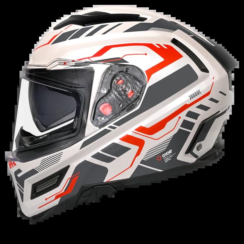 Image of SMK Agnar TEKTRON Full Face Dual Visor Helmet, ISI, DOT & ECE 22.06 Certified, Pinlock 30 Insert
