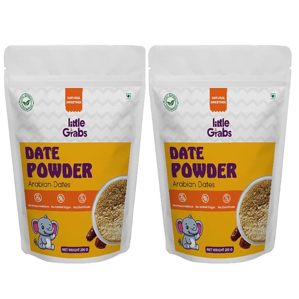 Little Grabs Arabian Dry Dates/Kharek/Khajur Powder | Healthy Substitute for Refined Sugar | No Junk added Healthy Drink for Kids - Pack Of 2, 200 Gm Each (B0CXDGRLKP) Amazon Price History, Amazon Price Tracker