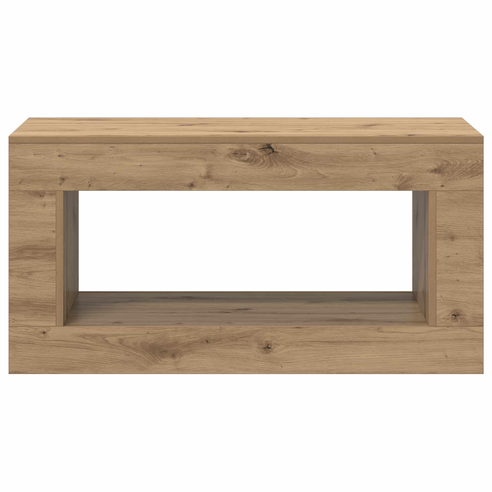 Mesa de centro de roble Artisan, gran superficie, diseño moderno, duradero, resistente a la humedad, para sala de estar, oficina, versátil, fácil montaje, elegante mobiliario para el hogar