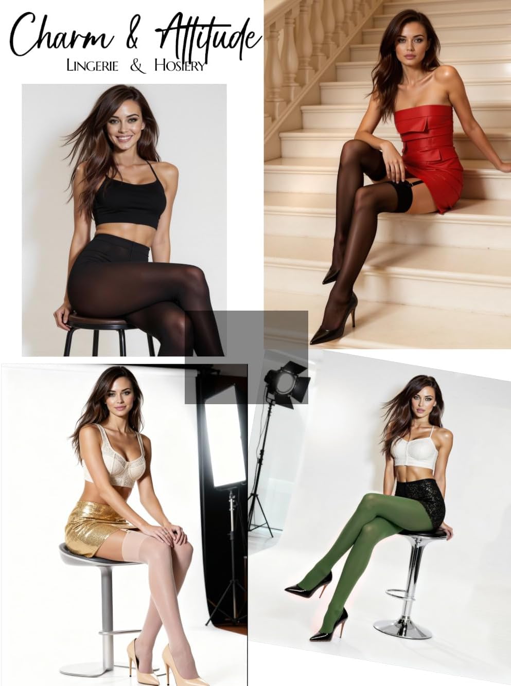 Charm and Attitude Sheer Tights for Women - Elegant Pantyhose for Women - Perfect Tights for Everyday Wear - Image 6