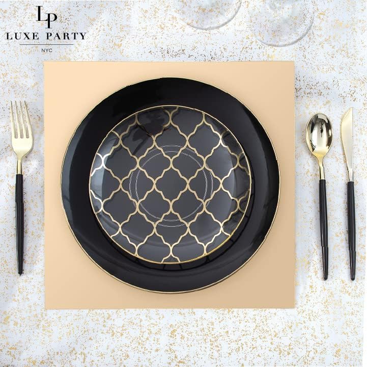 Miniatura 3 de Paquete de 12 placas de cargador de espejo cuadrado  Ligero  Vajilla decorativa  Cena  Boda  Eventos  Ajuste de mesa  Dorado