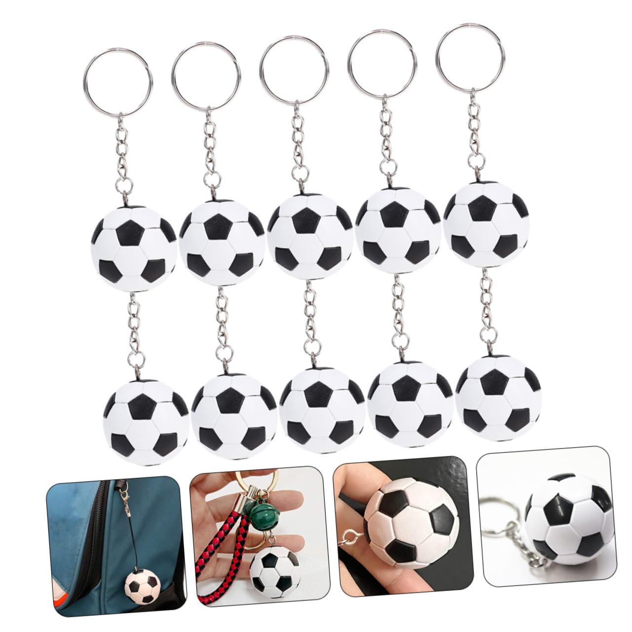 BESPORTBLE Portachiavi Di Calcio Squadra Rete Da Calcio Festa Di Calcio Palloni Da Calcio Obiettivo Gioco Netto Reti Biliardo Chiave Fischio Dell'arbitro Plastica