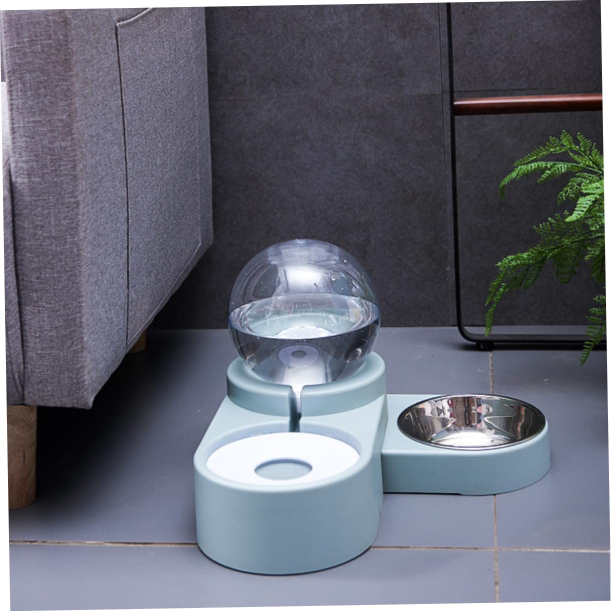 Automatischer Haustier Wasserspender mit Doppelnapf, Pet, Blau | Sichere Konstruktion, Praktische Nutzung, Kippsicheres Design, Automatische Wasserversorgung für Zuhause und Zoofachhandel