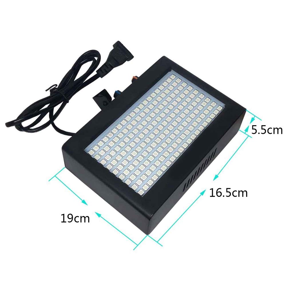 180 Leds Luz Estroboscópica de Flash Portátil 35W RGB Control de Sonido Remoto Velocidad Estroboscópica Ajustable para Barra del Disco de La Etapa Club Fiesta (Enchufe de La UE)