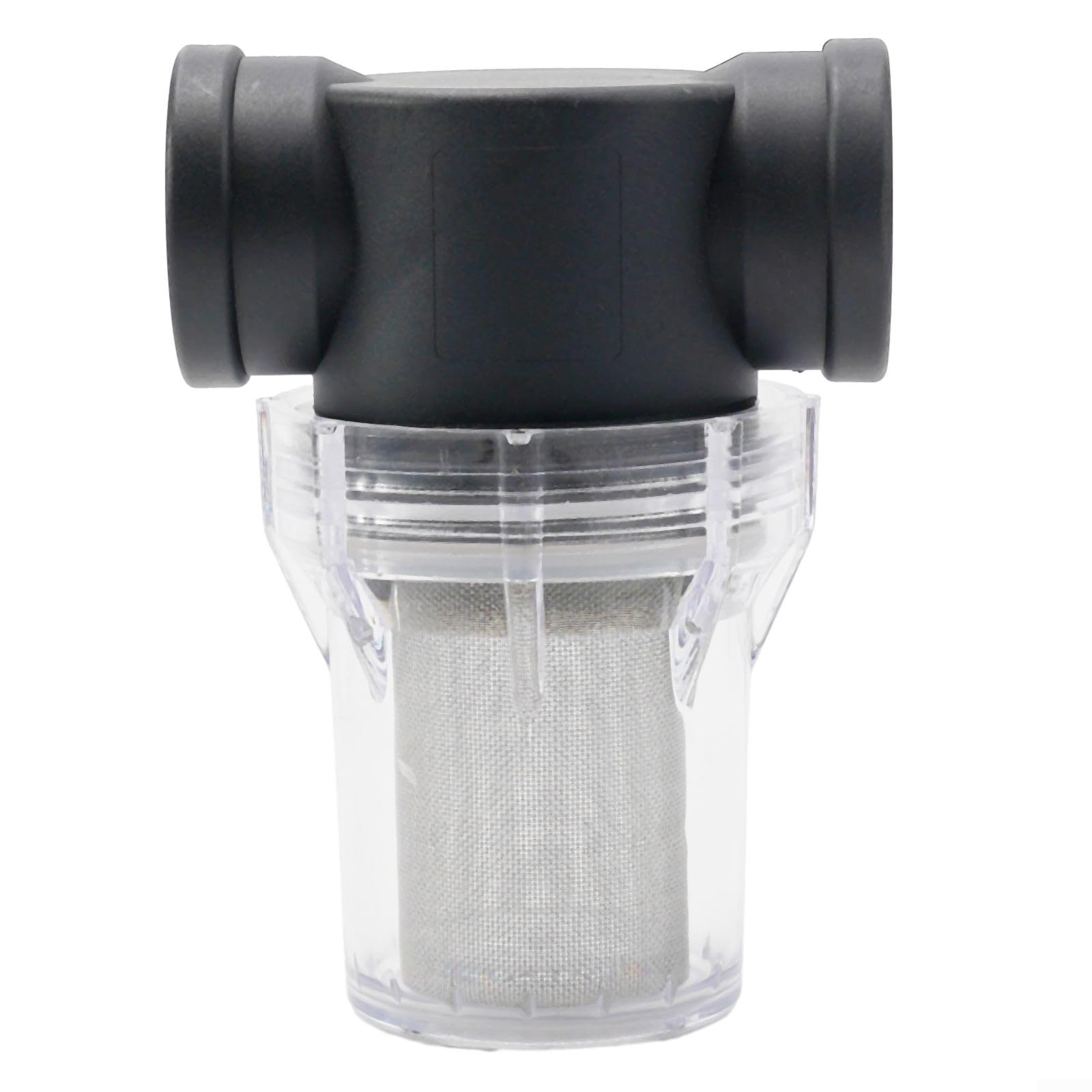 Transparent Inline Water Filter Strainer for Garden Irrigation Pumps, 40 or 80 Mesh Accuracy, 1/2 3/4 1 Inch Female Thread Connection, PC Material for Farm and Fish Tank Use(1inch 40 Mesh) — image 1