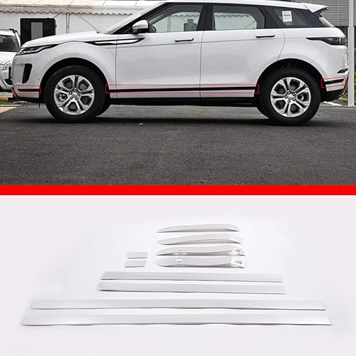 Miniatura 8 de YIWANG ABS coche Exteror puerta decoración tiras recorta 10 piezas para Land Rover Range Rover Evoque L551 2019 2020 Auto Accesorios (oro rosa)