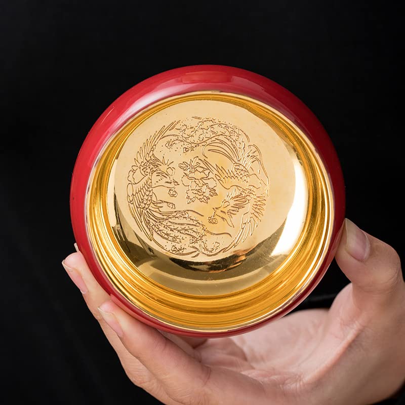 Tazas de té Pequeñas Taza de degustación té personal cerámica for el propietario Tazón dorado individual Juego taza grande Taza de té de Kungfu(B)