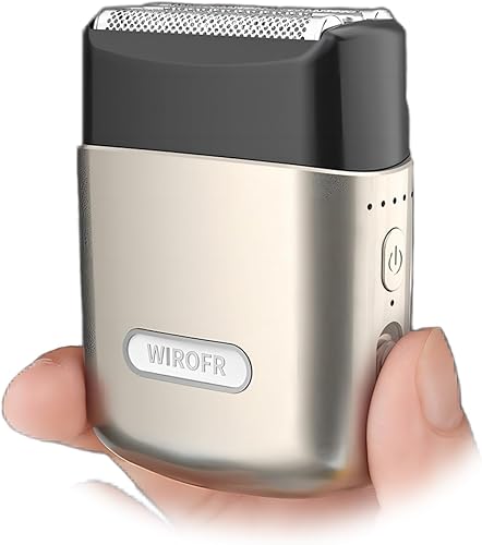 Maquinilla de afeitar eléctrica para hombres, cubierta de protección magnética, 3 cuchillas flotantes, IPX7, impermeable, afeitadora portátil,