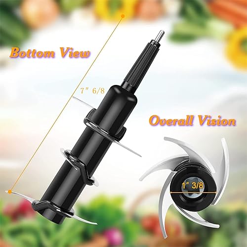 Miniatura 3 de Cabezal de repuesto de 6 cuchillas, principalmente accesorio de repuesto para mezclador, compatible con sistema de mezclador de cocina Nin-JA 1100W