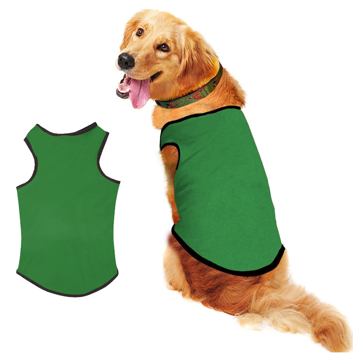 Sage Square Adorable Sleeveless Cotton Dog/Puppy T-Shirt ll Soft & Comfortable ll Breathable & Fashionable Apparel for Your Dog, Puppy (XLarge- 26 inches, Light Green) (B0C2CDVVCH) Amazon Price History, Amazon Price Tracker