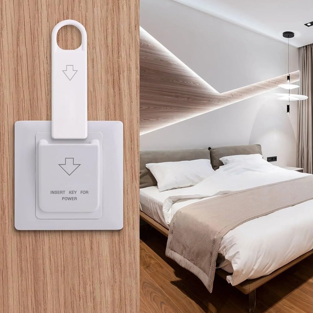 HpLive Interruttore magnetico per schede alberghiere a risparmio energetico, tipo 86, capacità 40 A, con 3 chiavi per il controllo di camere e dispositivi