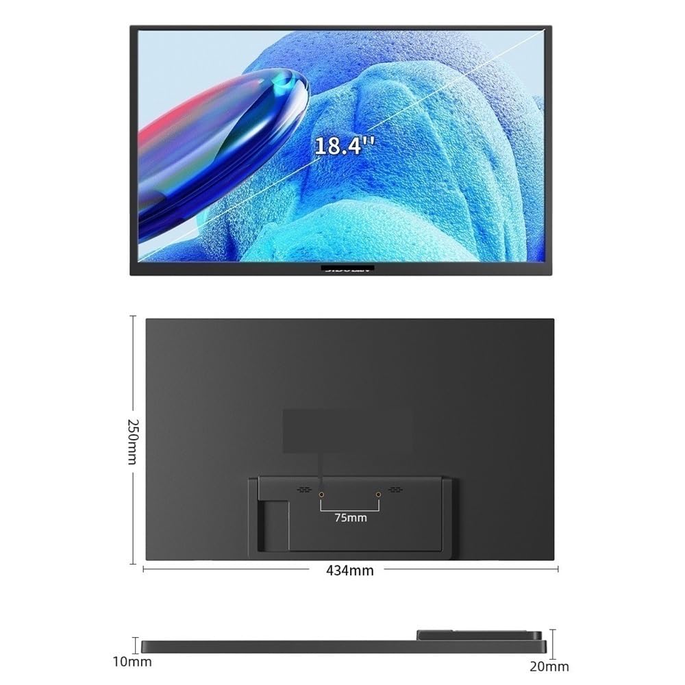 Monitor portatile da 18,4 pollici con schermo secondario esteso 4k for laptop, telefono cellulare, esterno Monitor per Smart Working
