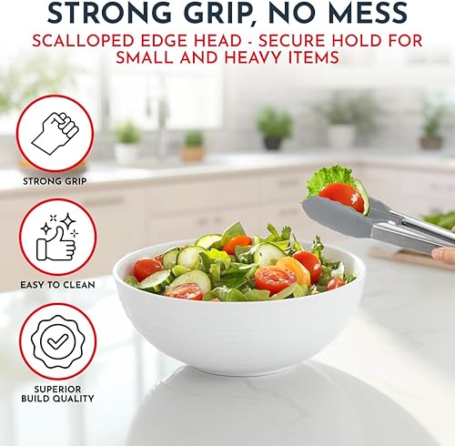 Miniatura 6 de Pinzas de silicona para barbacoa de cocina, Gris