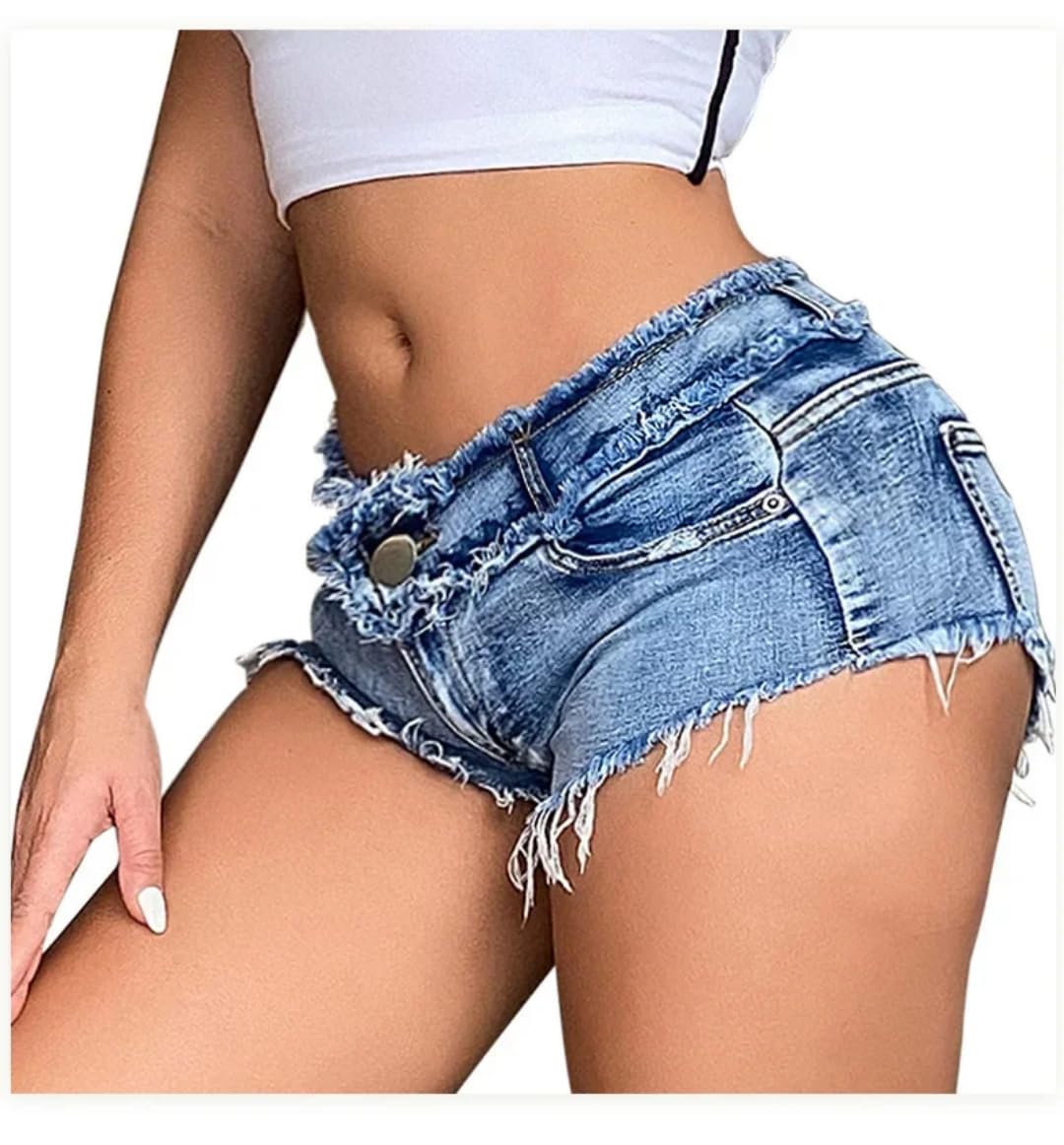 Shorts Kurze Damen Hose Mode Damen Jeans Shorts Stretch Zerrissene Stil