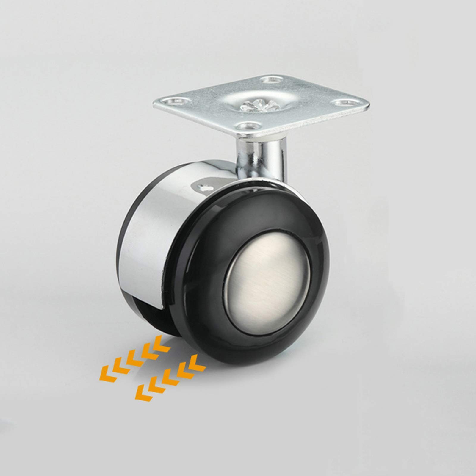 ruedas giratorias para muebles,5 ruedas giratorias para silla de oficina, ruedas giratorias para silla giratoria, ruedas giratorias de placa superior de metal, ruedas de plástico para carros