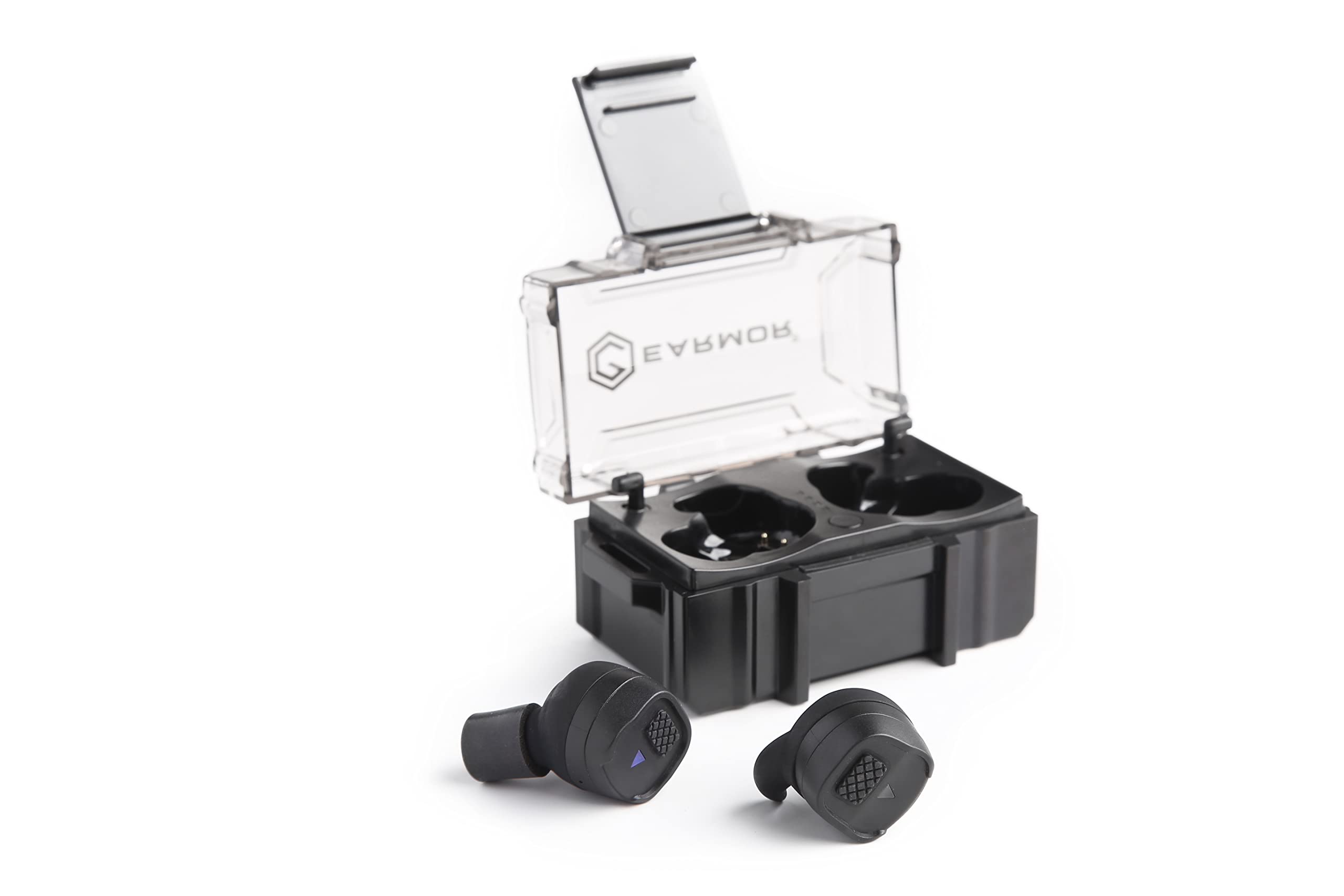 Auriculares de protección auditiva de disparo electrónico OPSMEN M20T NRR26dB Protección auditiva inalámbrica Reducción de ruido y cancelación Tapones para los oídos Protector con estuche recargable