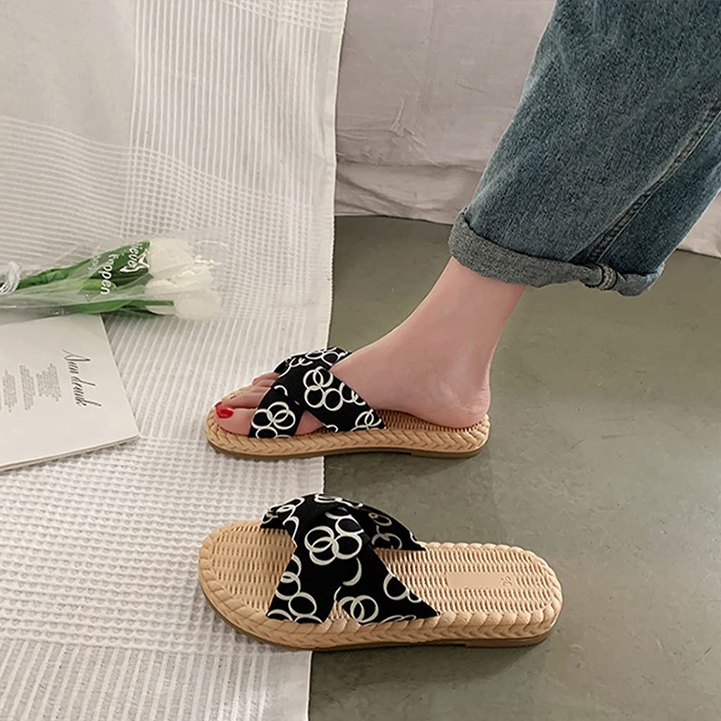 Sandalias con Plataforma para Mujer, Sandalias Informales sin Cordones para Verano, cómodas Sandalias con Punta Abierta para Zapatos de Playa de Verano, Zapatillas sin Cordones para Interiores y