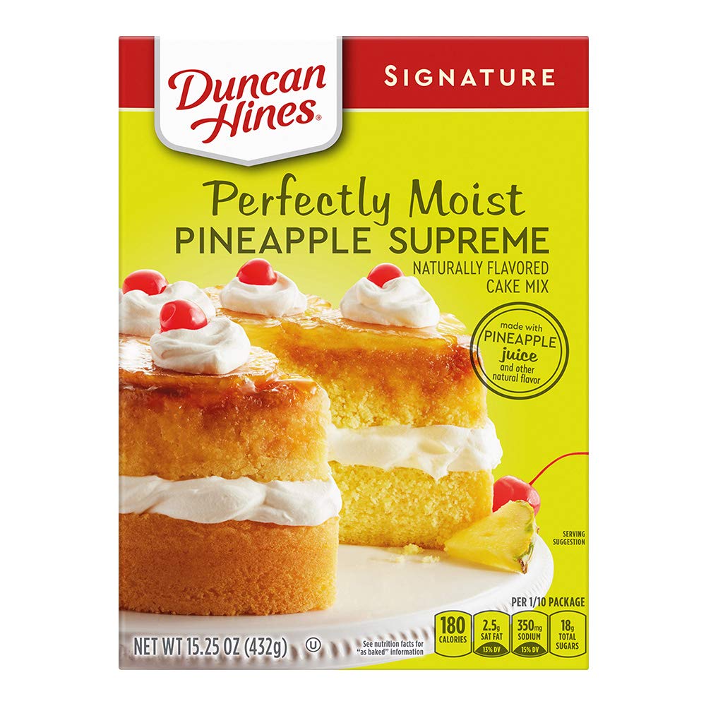 Moist Deluxe Premium Cake Mix, Pineapple Supreme/Pastel de Piña Supremo, 16.5 Ounces