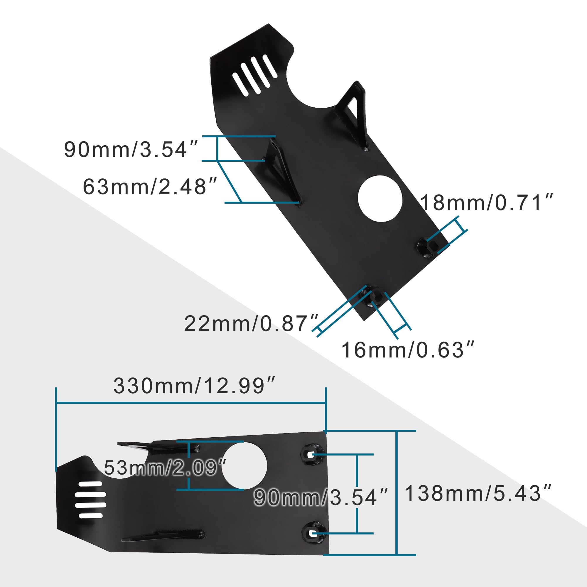GOOFIT Reemplazo de protección del chasis del Motor de la Cubierta del estator del Motor de la Motocicleta goofit 110-140cc crf50 Todoterreno de la Motocicleta, Negro