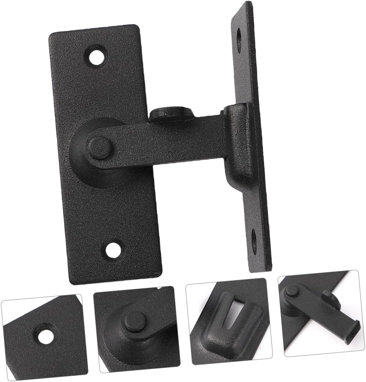Door Lock Bolts,gate Bolt,Door Bolt,1pc Stainless Steel Buckle Front Door Anti- Door Buckle Lock for Door Locking Gate Stainless Steel Bolts 90 Degree (Color : Blackx3pcs, Size : 8