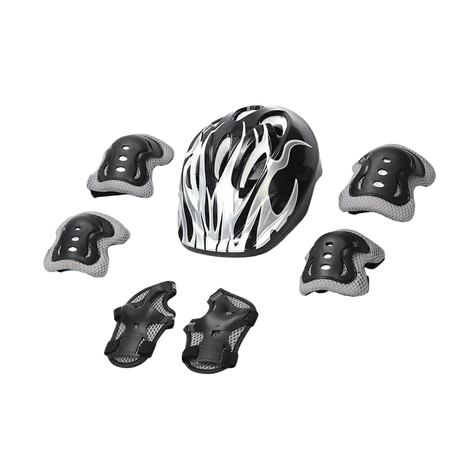 Toddler Helmets and Knee Pad Sets,Adjustable Kids Knee Pads and Elbow Pads Set Toddler Bikes Helmets - Breathable Kids Skateboard Pads Skateboard Knee Pads for Outdoor Activities